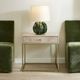Uttermost® Pembrook Light Washed Side Table with Brushed Brass Base-1