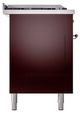 Ilve® Nostalgie II Noblesse 60'' Burgundy Pro Style Dual Fuel Range with Copper Trim-2