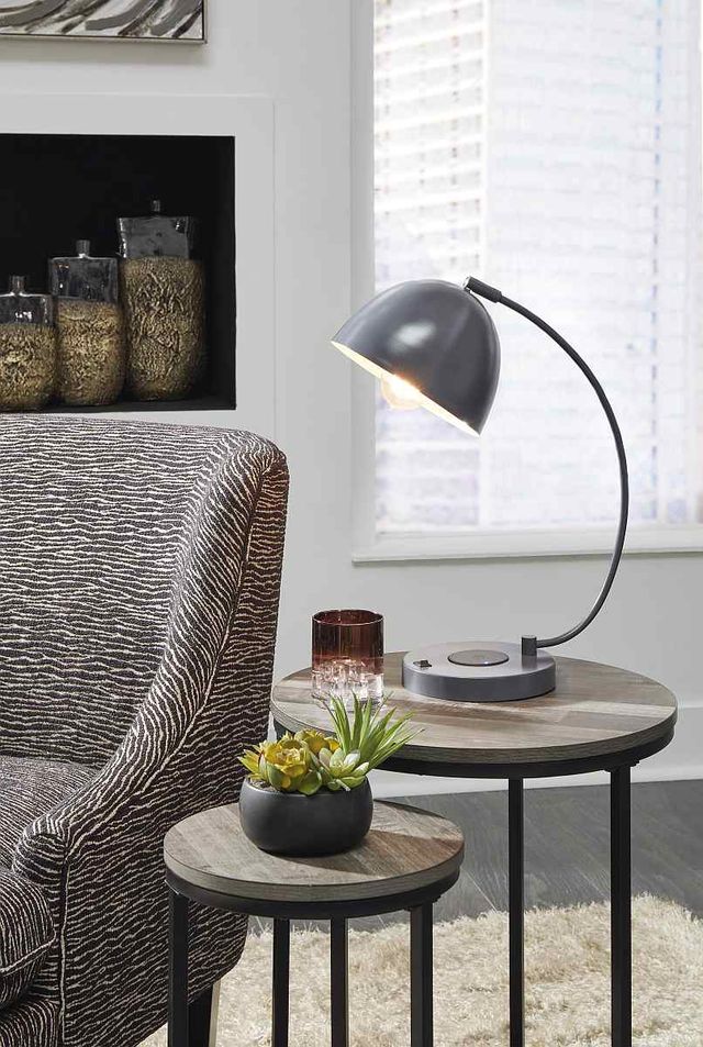 Signature Design by Ashley® Austbeck Gray Metal Desk Lamp-1