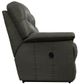 La-Z-Boy® James Charcoal Leather Manual Reclining Loveseat with Console-2