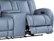 Leather Italia™ Cambria Quinn Blue Gray Power Reclining Loveseat with Lumbar-1