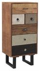 A & B Home Avery Black/Brown/Off-White Cabinet-0