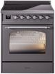 Ilve® Nostalgie II Series 30" Matte Graphite Pro Style Induction Range-0