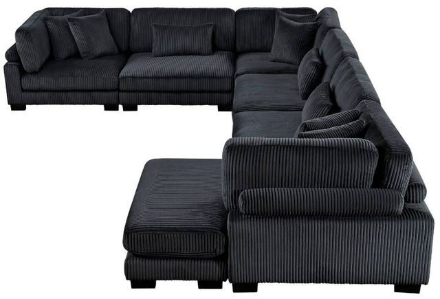 Homelegance® Traverse 6-Piece Black U-Shape Modular Sectional with Reversible Chaise-2