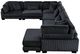 Homelegance® Traverse 6-Piece Black U-Shape Modular Sectional with Reversible Chaise-2