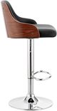 Armen Living Asher Chrome/Black Bar Stool-4