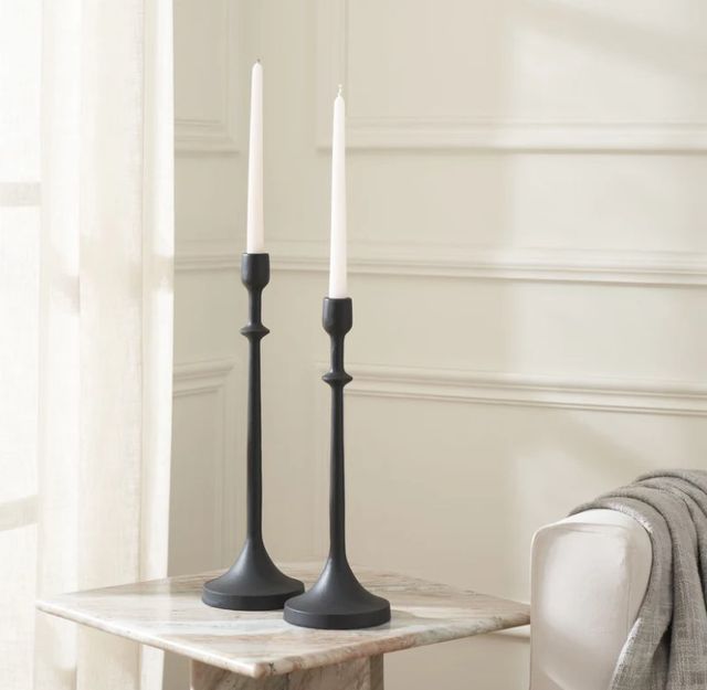 Renwil® Albero 2-Piece Matte Black Candle Holder-1