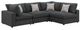Coaster® Serene 4-Piece Charcoal Modular Sectional-0
