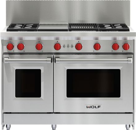 Wolf® 48" Stainless Steel Gas Range Riser-1