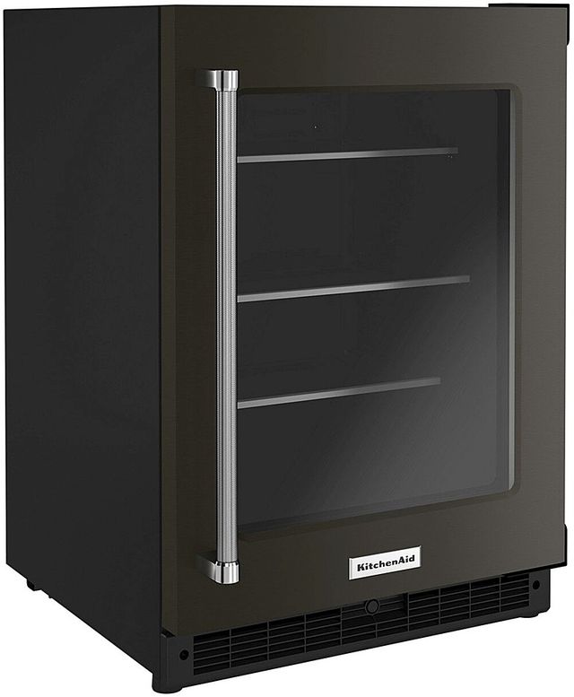 KitchenAid® 5.2 Cu. Ft. Black Stainless Steel Beverage Center-2