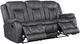 New Classic® Home Furnishings Morello Gray Dual Manual Reclining Sofa-3