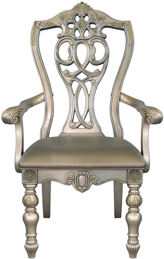 Homelegance® Catalonia Platinum Gold Arm Chair-2