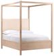 Dovetail Furniture Emmalyn Everest Cream/Light Warm Wash Queen Canopy Bed-0