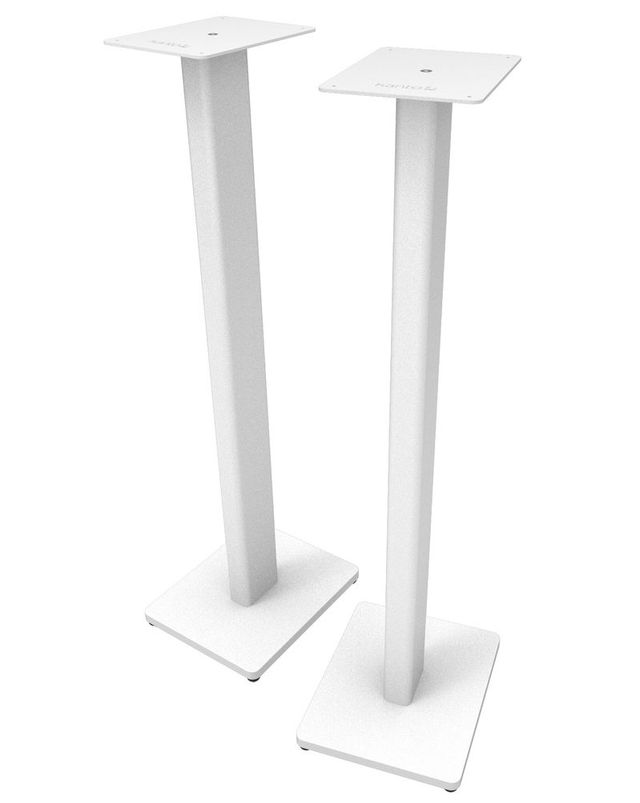 Kanto 34" White Bookshelf Speaker Floor Stand Set-1