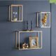 A & B Home 6-Piece Gold Gift Box Floating Wall Shelve and Decorative Accent Set-4