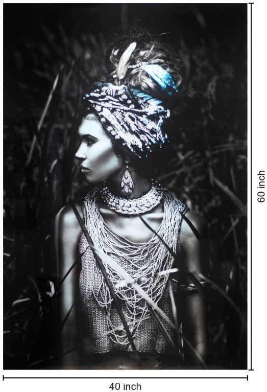 Classy Living Woman Native Rhinestones Wall Art-2