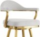 Armen Living Justin Gold/Silver Swivel Counter Stool-5