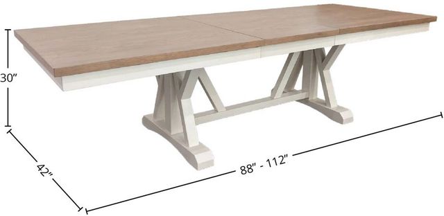 Parker House® Americana Modern Weathered Natural Dining Trestle Table with Cotton Base-3