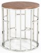 VIG Furniture Modrest Silvia Stainless Steel/Walnut End Table-0