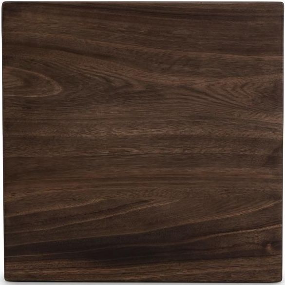 International Furniture Direct Zaphiro Brown Top End Table with Black Base-3