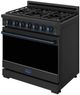 Thor Kitchen® Gordon Ramsay 36" Black/Blue Freestanding Pro Style Gas Range with Precision Knob-3