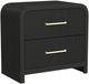 Elements International Ridgemont Black Nightstand-0
