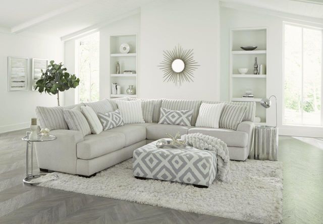 Albany Industries 2-Piece Tweed Silver Sectional-1