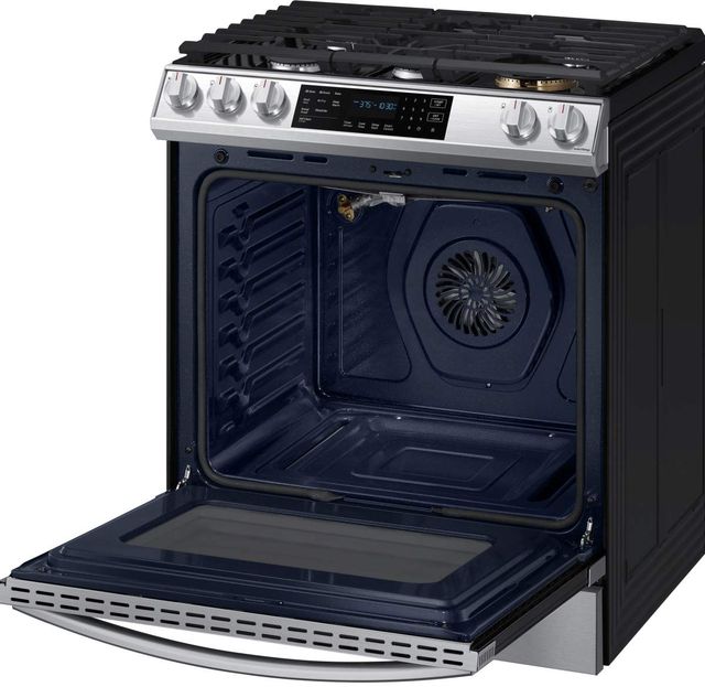 Samsung 30" Fingerprint Resistant Stainless Steel Front Control Slide-In Gas Range-3