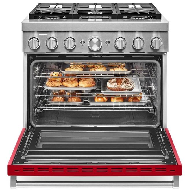 KitchenAid® 36" Passion Red Pro Style Dual Fuel Range-2