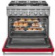 KitchenAid® 36" Passion Red Pro Style Dual Fuel Range-2