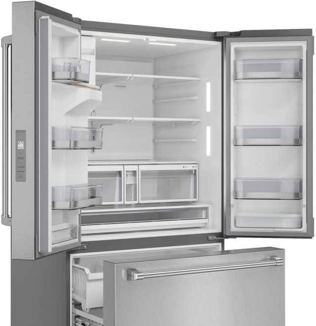 Thor Kitchen® 36" 28.9 Cu. Ft. Fingerprint Resistant Stainless Steel French Door Refrigerator with Ice and Water Dispenser-1