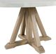 Elements International Lakeview White Round Dining Table with Natural Base-3