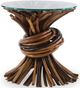 Century® Curate Knot Glass Top End Table with Natural Base-0