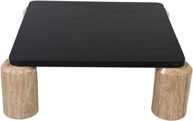 Meridian Furniture Ferrara Black Coffee Table with Natural Base-1