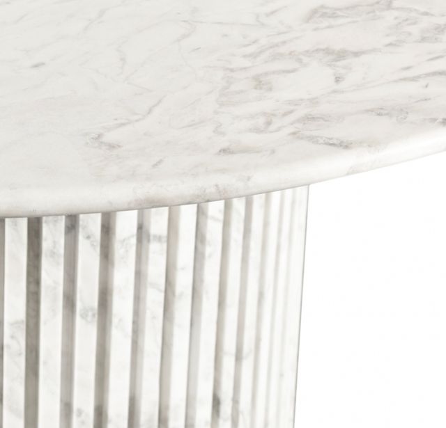 Meridian Furniture Genoa White Marble End Table-3