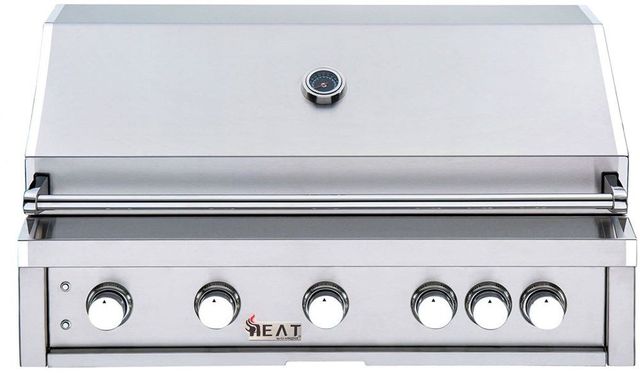 Heat 5-Burner Stainless Steel Built-In Natural Gas Grill-0