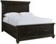 Elements International Slater 4-Piece Black Queen Platform Bedroom Set-2