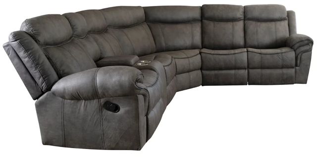 Powell® Galloway 3-Piece Stone Gray Manual Reclining L-Shape Sectional Sofa-4