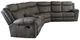 Powell® Galloway 3-Piece Stone Gray Manual Reclining L-Shape Sectional Sofa-4