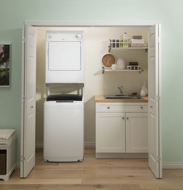 GE® Spacemaker® 3.6 Cu. Ft. White Electric Dryer-6