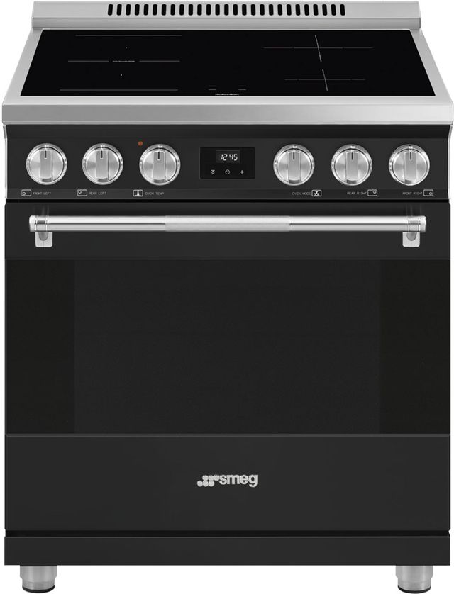 Smeg Professional 20" Matt Black Freestanding Induction Range-0