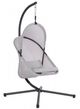 Furniture of America® Crush 2-Piece Black/Light Gray Fabric/Metal Outdoor Swing Chair and Stand Set-0