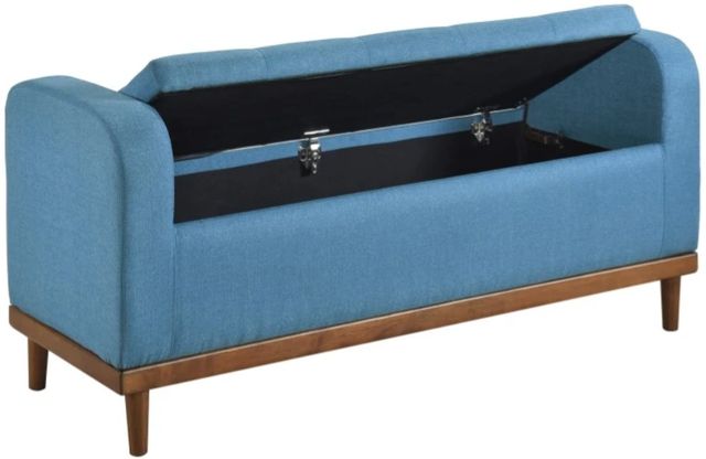 Homelegance® Brigitte Blue Lift Top Storage Bench-3