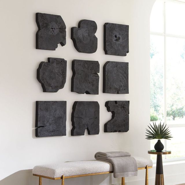 Uttermost® Bahati 9-Piece Charcoal Black Wall Decor Set-1