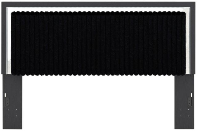 Signature Design by Ashley® Birmonton Black King Upholstered Panel Headboard-1