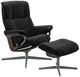 Stressless® by Ekornes® Customizable Mayfair Small Manual Recliner and Ottoman with Cross Base-0