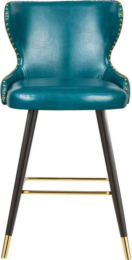 Meridian Furniture Hendrix Blue Faux Leather Counter Stool-1