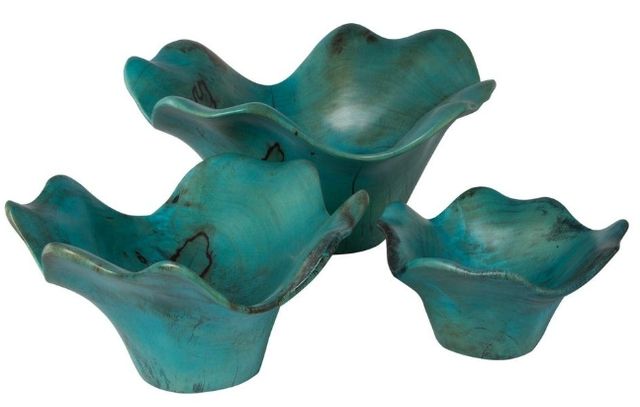 Uttermost® Teo 3-Piece Blue Wall Decor Set-4