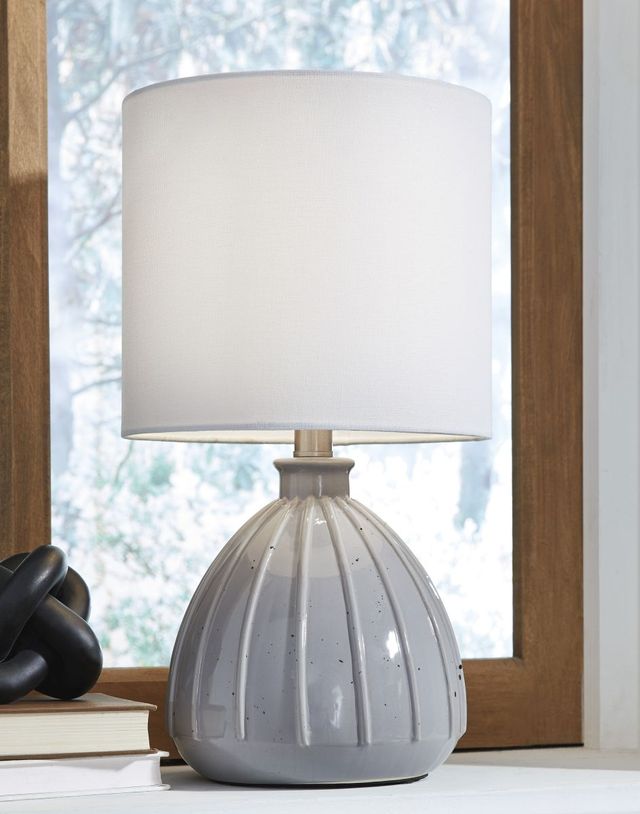 Signature Design by Ashley® Grantner Gray Ceramic Table Lamp-2
