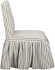 TOV Furniture Gertrude Khaki Linen Striped Skirted Dining Chair-4